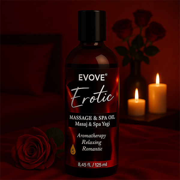 روغن ماساژ EVOVE مدل FANTASY حجم 125 میل با رایحه فانتزی و بافت سبک