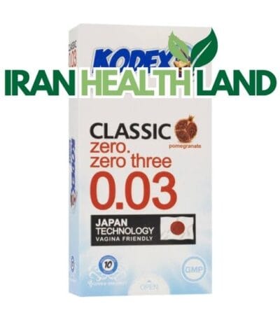 کاندوم فوق نازک کدکس 0.03 مدل Classic Pomegranate بسته ۱۰ عددی